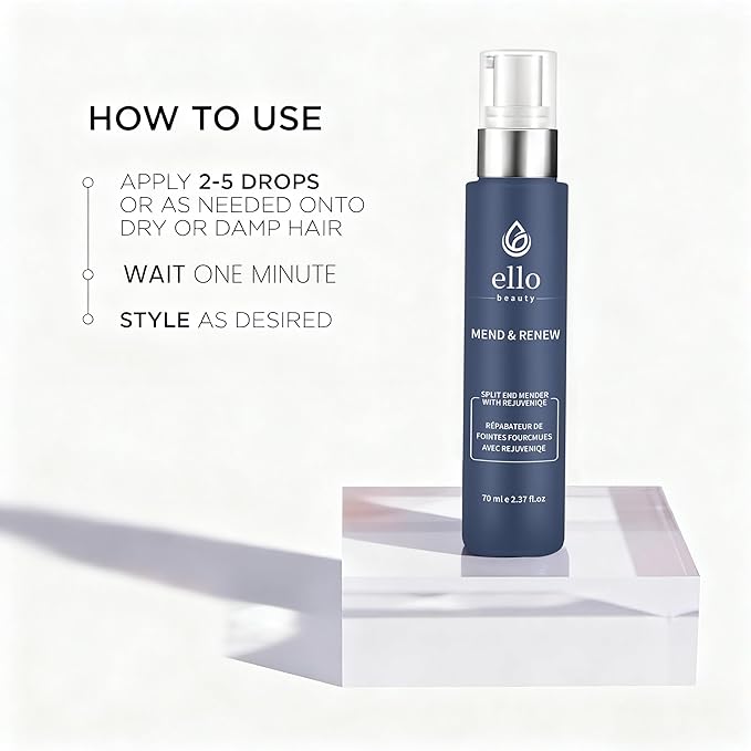 Ello Beauty Mend & Renew Split End Serum End split ends and dryness Deeply repair for silky smooth hair