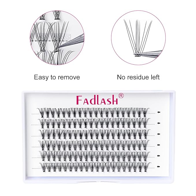 Lash Clusters 72 Individual Lashes Mixed Length Wispy Cluster Lashes Eyelash Clusters DIY Eyelash Extension Individual Lash Extension Supplies Mix (10D-0.07c, 12mm)