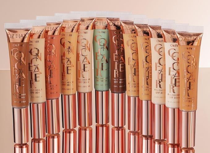 Beauty Hide and Chic Liquid Concealer – Porcelain (HC-01) – Full Coverage, Lightweight, Matte Finish, SPF 30++, Vegan, Cruelty-Free – 0.35 fl oz / 10 ml，pack of 1