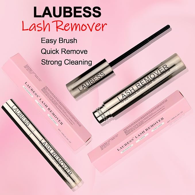 Lash Remover for Lash Extensions 10ml LAUBESS Lash Glue Remover Lash Bond and Seal Remover Lash Extension Remover Lash Cluster Remover Eyelash Remover for Lash Clusters