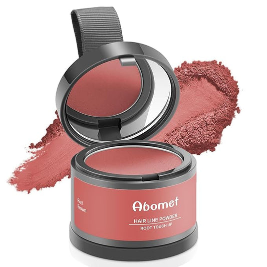 Root Touch Up Instantly Cover Gray Hairline and Hair Loss - Hair Fibers Powder for Thinning Hair for Women and Men (Red Brown)