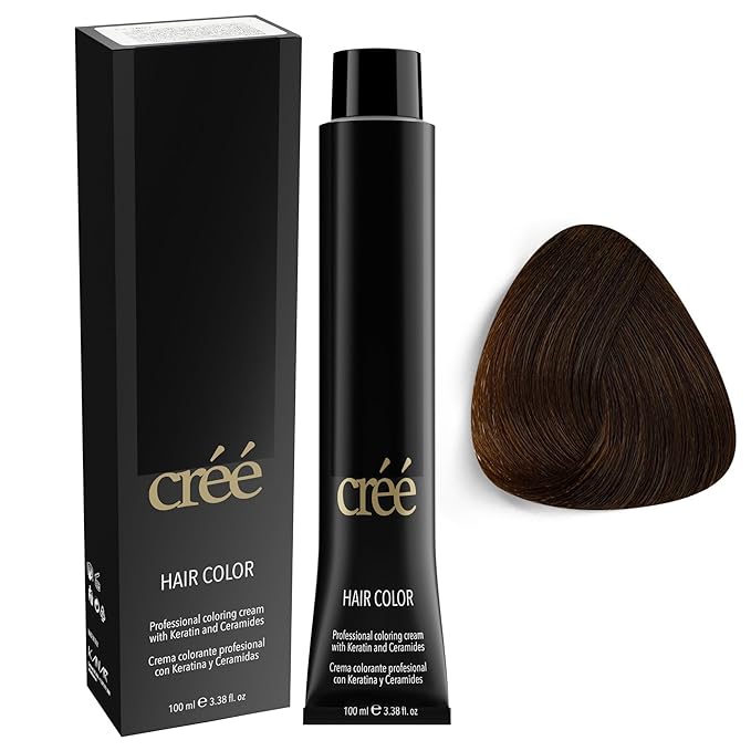 Cree Professional 5.3 - Light Golden Brown Permanent Hair Color - Long Lasting, Rich Vibrant - Gray Coverage 100ml - 3.4 fl.oz.