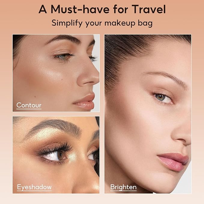 Highlight Contour Makeup Palette Effortless Blending Matte Shimmer Highlighter Palette and Bronzer Powder for Cool Toned Skin