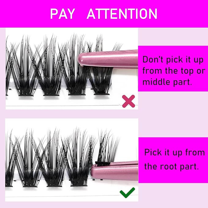 Lash Clusters 240pcs Individual Lashes 20D 40D Cluster Eyelash Extensions 9-16mm Eyelash Clusters Lash Extensions for Self Application (20D&40D, 0.07D, 9-16mm)