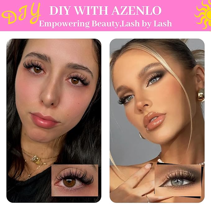 Lash Extensions Cluster DIY Lashes 240pcs 30D 40D 10-16mm Eyelash Clusters Individual Lashes Lash Kit Think Band Lash Kit(30D+40D Kit)