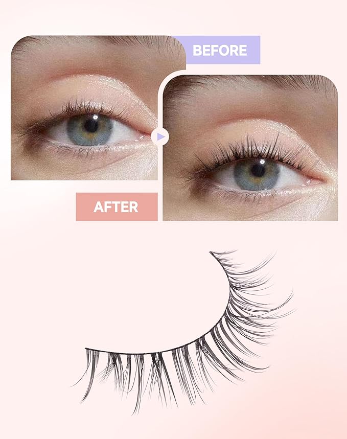 Natural Lashes Natural Eyelashes Natural Look Wispy Lashes Mink Lashes False Eyelashes Fake Eyelashes C Curl Lashes Strip Lashes Pure-01