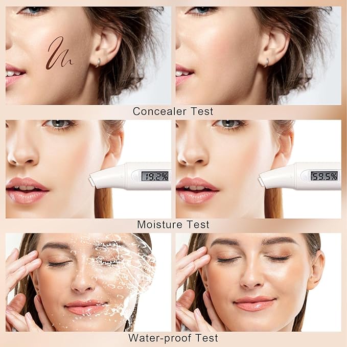 Mushroom Head Air Cushion CC Cream - BB Cream Face Makeup for Mature Skin, Moisturizing Cover Balm Foundation & Long-Lasting Color Correcting Concealer, Even Skin Tone for All Skin Types (Nude)