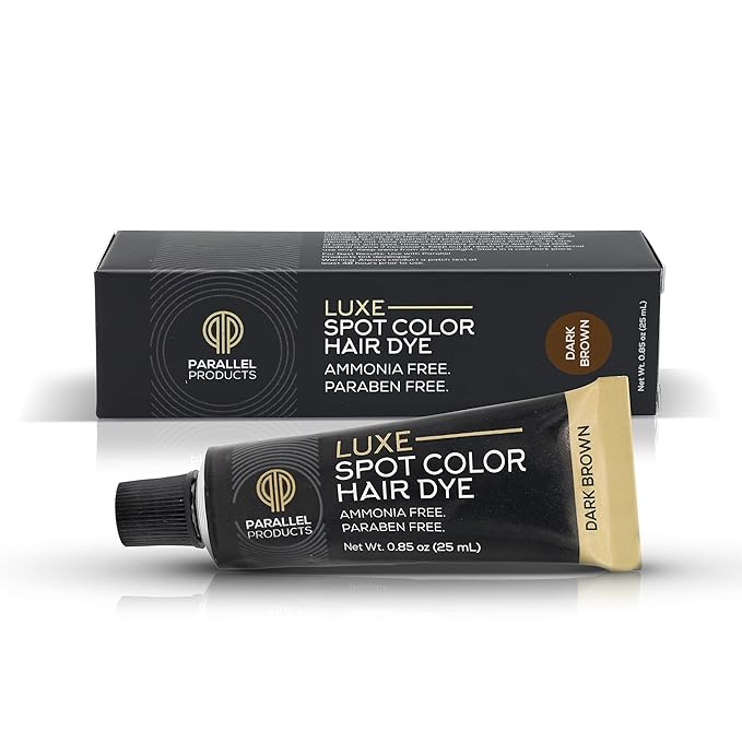 Parallel Products - Luxe Color (Dark Brown) - Cream Hair Dye - 25mL - Tint for Professional Spot Coloring - Covers Grey Hair - Root Touch-Up
