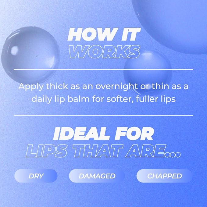 Vitamasques Overnight Lip Mask - Hydrating Coconut Flavor Lip Balm Moisturizer with Vitamins & Natural Oil Hydrates, Nourishes & Plumps Lips Area - Korean Skin Care Lip Care Products (Pack of 3)
