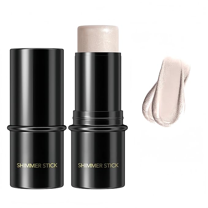 MAEPEOR Cream Blush Stick 15 Colors Lightweight Blendable Contour Highlighter Blush Stick Long Lasting Waterproof Blusher Pen (Highlighter 01)
