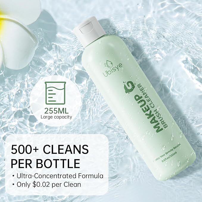 Makeup Brush Cleaner, Stocking Stuffers for Women, Teen Girls, Make Up Brush Cleaner Solution, Makeup Sponge Cleaner for Brushes, Brush Shampoo for Deep Cleaning, Cruelty Free 8.6 Fl Oz