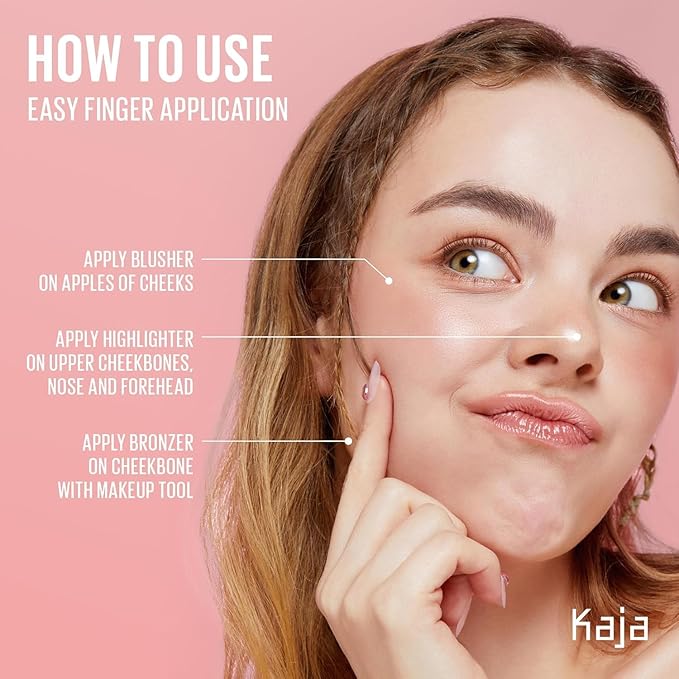 Kaja 3-in-1 Blendable Sculpting Trio - Play Bento | with Mango Seed Butter, Cream Bronzer, Powder Blush, and Highlighter, 00 Sugar Cookie