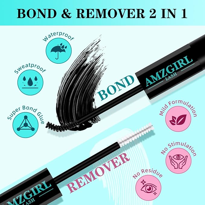 Lash Clusters Kit 200PCS 50D Eyelash Extension Kit D Curl Wispy Eyelash Clusters DIY Natural Individual Lashes Kits Lashes Extensions Kit with Lash Bond and Remover Eyelash Tweezer at Home