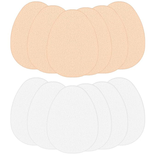 12 Pcs Flat Makeup Sponge, Smooth Makeup Sponges Cushion Foundation Puff Make up Cushion Make up Applicator Sponge for Natural and Easy Soft Long-lasting and Beginner-friendly(White, Beige)