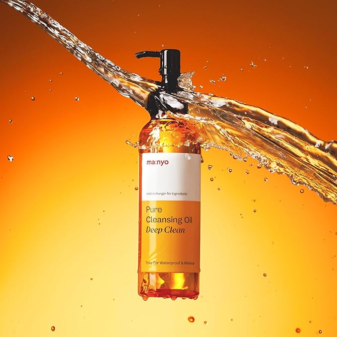 MANYO Pure Cleansing Oil Korean Facial Cleanser, Blackhead Melting, Daily Makeup Removal with Argan Oil, Korean Skin care 6.76 fl oz (200ml)
