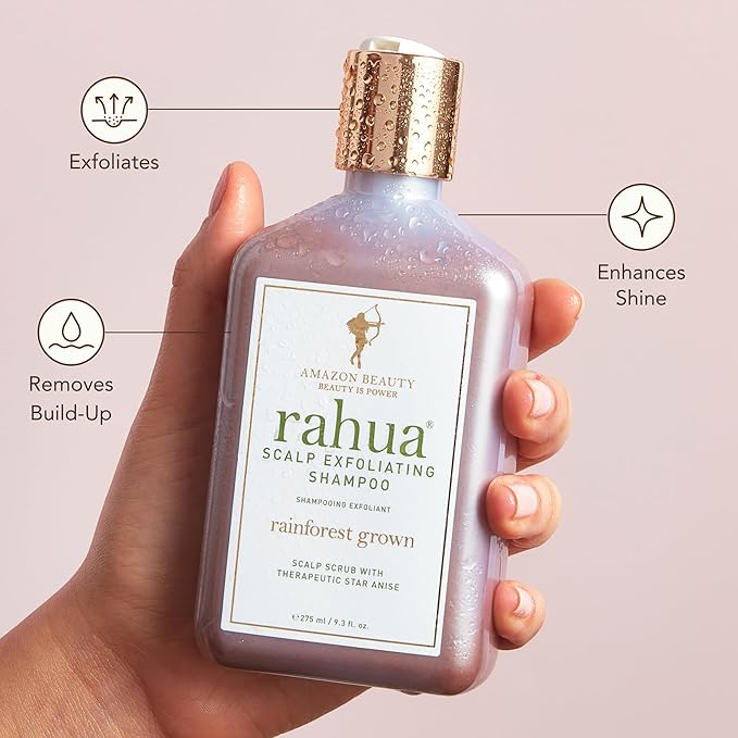 Rahua Scalp Exfoliating Shampoo, Vegan, Gently Cleanses Scalp & Removes Buildup, Botanical Formula with Star Anise, Organic Mango & Passion Fruit, Cruelty-Free, Paraben & Sulfate Free, 9.3 Fl Oz