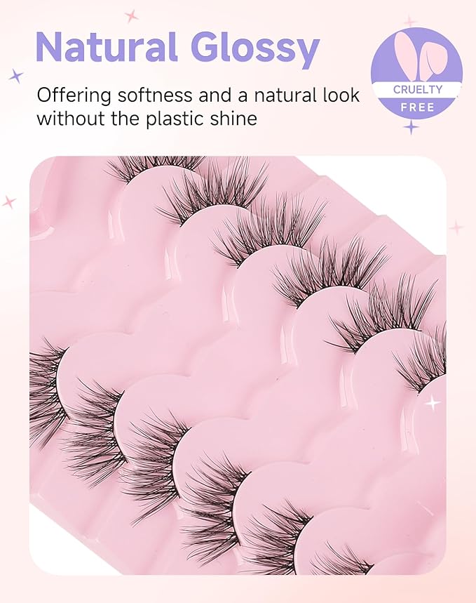 Half Lashes Natural Half Eyelashes Cat Eye Corner Lashes Narutal Look Wispy Lashes False Half Lashes 3/4 Lashes End Lashes Half-02