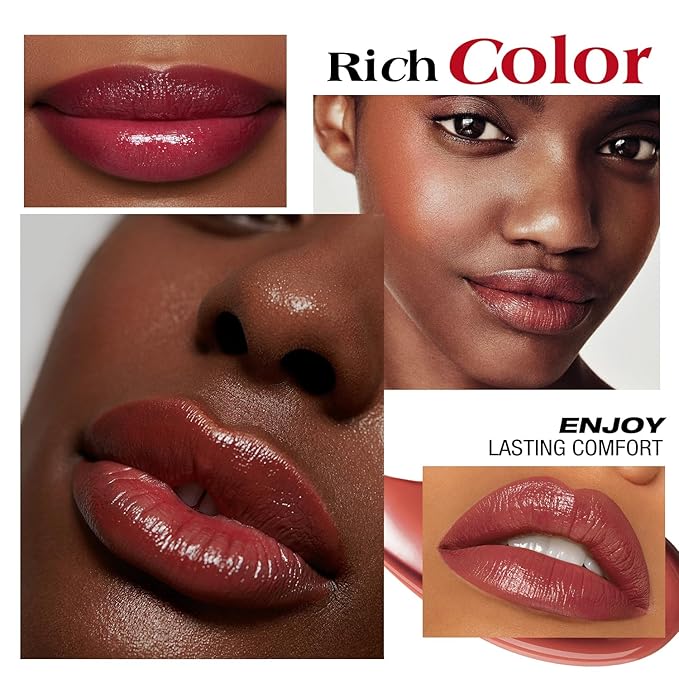 Jolilab 2 Colors Cream Texture Lip Gloss Set - Highly Pigmented,Hydrating, Moisturizing Makeup for Women(#9+10)