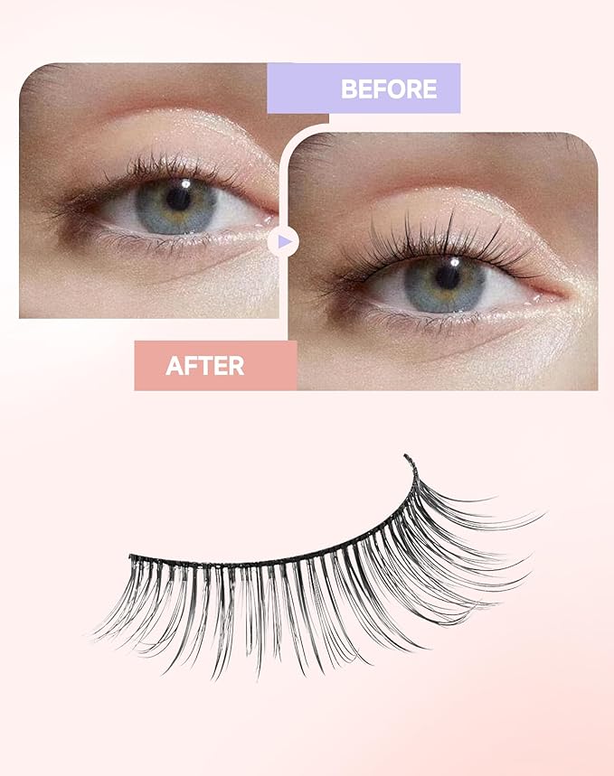 Natural Eyelashes Natural False Lashes Natural Lashes Fake Eyelashes False Eyelashes Strip Lashes Wispy Eyelashes Natural Look Light-02