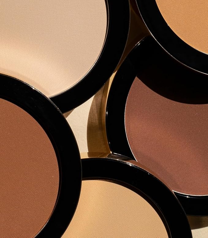 MAKE Beauty Diffusion Set, Translucent Setting Powder - Pressed Face Powder Compact for Smooth Matte Complexion. Sheer Coverage Finishing Foundation for Excess Oil. Shade - Deep