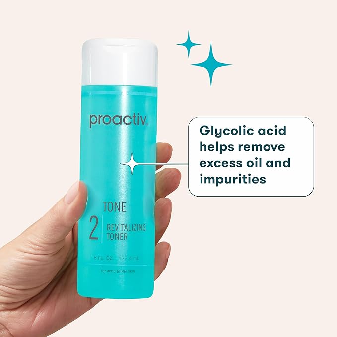 Proactiv Hydrating Facial Toner for Sensitive Skin Alcohol Free Toner for Face Care Pore Tightening Glycolic Acid and Witch Hazel Formula Acne to Balance & Remove Impurities, Light Teal, 6 Fl Oz