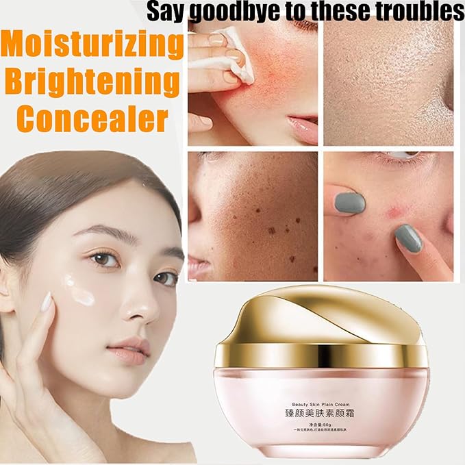 XIRUJNFD Moisturizing Brightening Concealer Smooth Tone Up Cream, Crema De Maquillaje Coreana, Corrector Iluminador Hidratante Crema TóNica Suave (1Pcs)