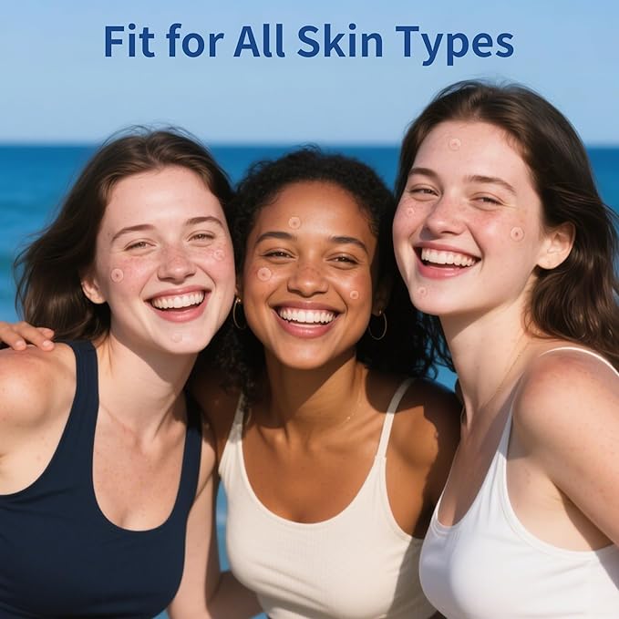 Pimple Patches for Face, 3 Size 204 Counts Acne Patches with Hydrocolloid and Tea Tree Oil, Salicylic Acid Cica Extract Healing Stickers Zit Patches (8mm/10mm/12mm)