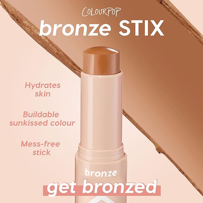 ColourPop Cream Bronzer Stick - Blendable Cream Contour & Glowy Summer Makeup with a Natural, Matte Finish - Buildable Formula for Shimmer-Free, Sun-Kissed Warmth - Rincon Point (0.28 oz)