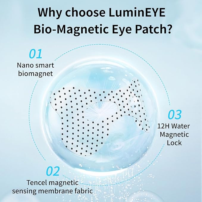 7 Pieces Bio-Magnetic Eye Patch - Under Eye Mask Reduce Dark Circles - Puffy Eyes, Undereye Bags, Wrinkles, Gel Under Eye Patches, Birthday Gifts for Women