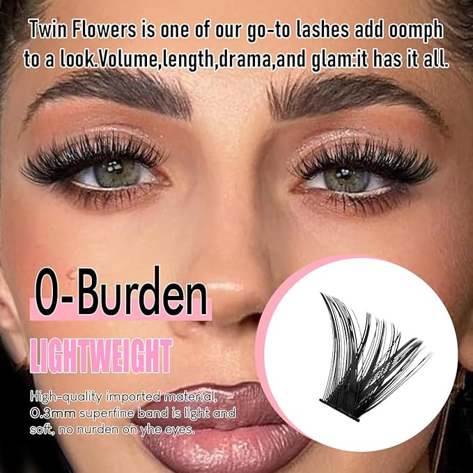 Natural Lash Clusters Kit Wispy Eyelash Clusters 120 pcs Cluster Eyelash Extensions C Curl Individual Lashes 10-16 mm Mix Length Natural Look (80D KIT 120 Pcs)