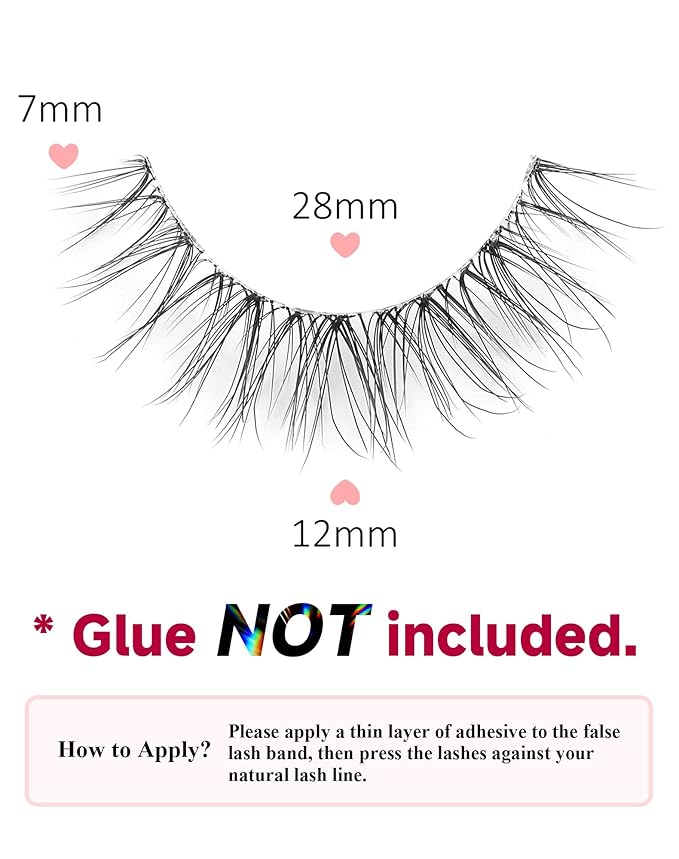 Natural Lashes Mink Natural Eyelashes False Eyelashes Natural Look False Lashes Wispy Eye Lashes Cat Eyelashes Fake Lashes KD286