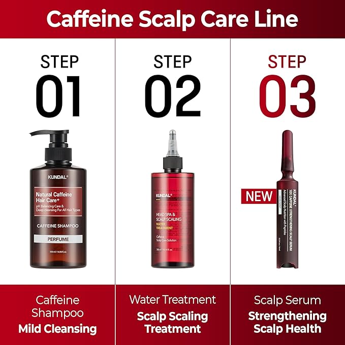 KUNDAL Caffeine Scalp Shampoo [Baby Powder] – Sulfate-Free Korean Hair Care with Menthol & Botanical Extracts – For Fuller-Looking Hair, Scalp Refresh & Strength – 16.9 Fl Oz, Stocking Stuffers