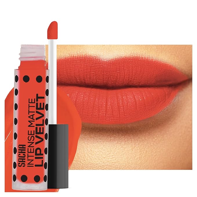 Sacha Cosmetics Intense Matte Lip Velvet Liquid Lipstick, Long-Lasting Velvet Matte Finish, 0.2 fl.oz. Like and Share