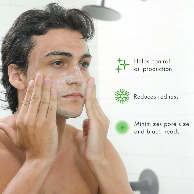 Tiege Hanley Salicylic Acid Cleanser for Men - Gentle & Deep Cleansing Face Wash for Clear Skin - Prevent Breakouts & Helps Control Oil Production, Minimizing Blackheads & Reduce Pore Size