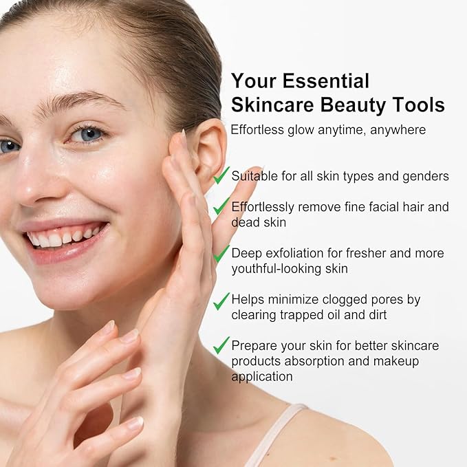 Face Razors for Women, Dermaplane Razor for Women Face, Eyebrow Razor, Dermaplaning Tool, Gentle Exfoliation Microblades for Sensitive Skin, Peach Fuzz Remover