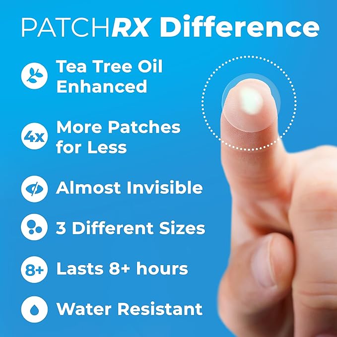Pimple Patches for Face (240 Patches), Hydrocolloid Acne Patches with Tea Tree Oil, Pimple Stickers - Acne Pimple Patches For Face - Zit Patches