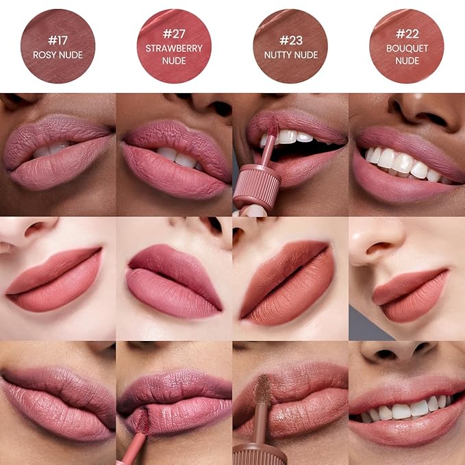Peripera Ink the Velvet Lip Tint - High Pigment Color, Longwear, Weightless, Not Animal Tested, Gluten-Free, Paraben-Free (046 PINK MAUVE NUDE)