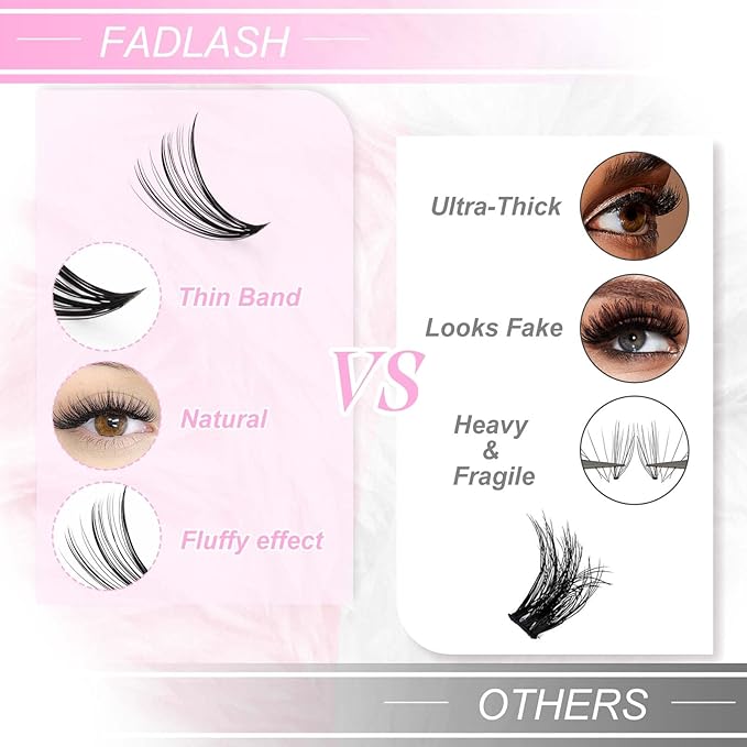 Cluster Lashes 12-18mm Mix Individual Lashes Long DIY Lash Extension D Curl Lash Clusters Soft Individual Lash Extensions Eyelash Clusters Wispy Cluster Eyelash Extensions (30D-0.07D, 12-18mm)