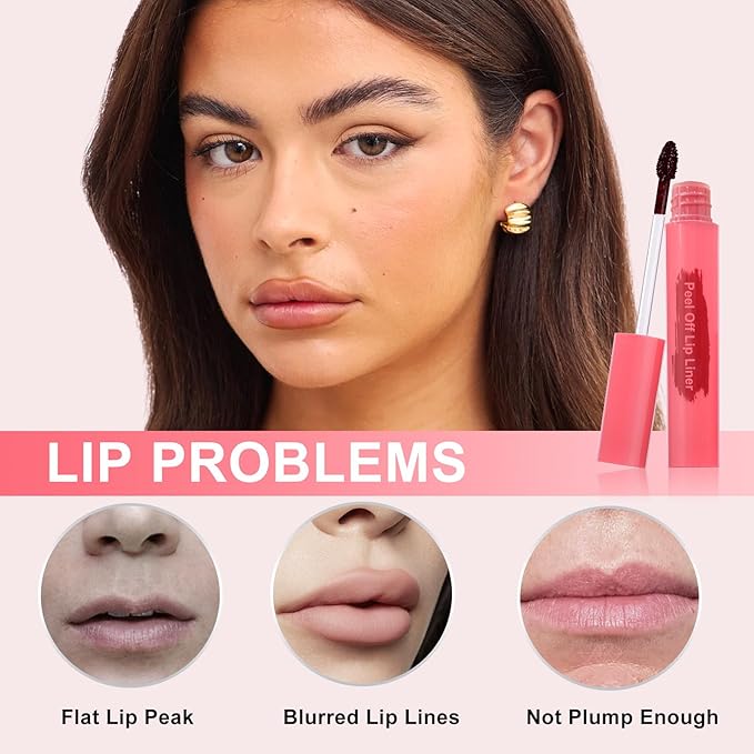 Lip Stain Peel Off - Long Wear Tattoo Lip Liner, Waterproof & Transfer-proof Peel Off Lip Stain with Matte Finish, Lip Tint For All Skin Types (Berry, 1 Count(Pack of 1))