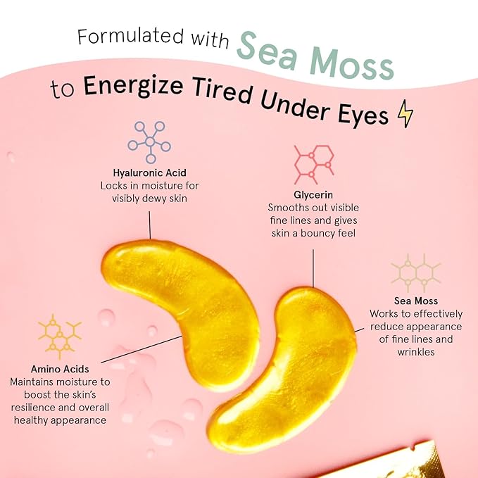 grace & stella Award Winning Under Eye Mask - Travel Essentials - Birthday Gifts for Women - Gel Eye Patches for Dark Circles, Puffy Eyes, Wrinkles, Undereye Bags - Vegan - Self Care (24 Pairs, Gold)
