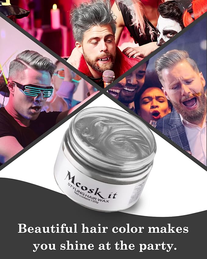 Hair-Color-Wax for Men & Wome (Grey)