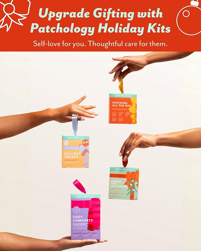 Patchology Under the Mistletoe Holiday Gift Set – Stocking Stuffer with Lip Plumping Gloss & Hydrating Under-Eye Patches for Glowing Skin & Kissable Lips (Limited Edition)