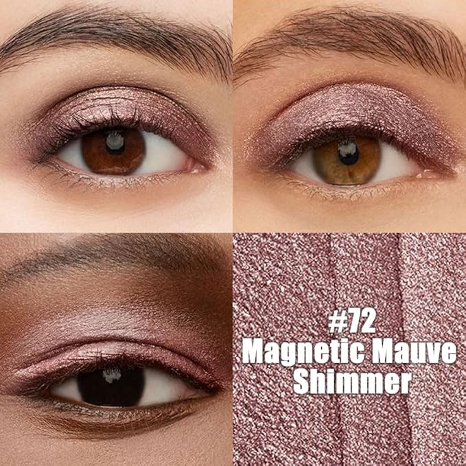 evpct Rose Gold Shimmer Cream Eye Shadow Sticks Brightener Pencils for Women, Rose Gold Silky Eyeshadow Applicator Stick Pen Waterproof, Blendable Crease-Proof Stick Eyeshadow Shimmer Eye Makeup 72