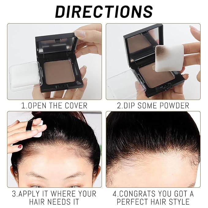 Instant Hairline Powder-0.42oz Root Touch Up Hair Color for Gray Hair Coverage, Scalp Concealer Shadow Powder Hair Fillers for Thinning Hair Bald Spot Cover Up, Beard Filler, Women & Men-Light Blonde