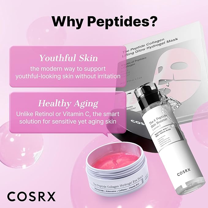 COSRX 6X Peptide Collagen Booster Toner Serum with Copper Peptides, Niacinamide & Hyaluronic Acid Skin Renewal Boosting Facial Essences, Korean Skin Care, 5.07 fl.oz, Stocking Stuffers