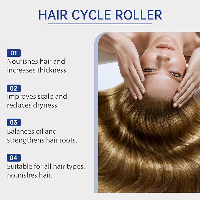 Rosemary Hair Growth Serum - Roll-On Hair Growth Serum with Redensyl & Anagain, Suitable for All Women's Hair Types(30ml)