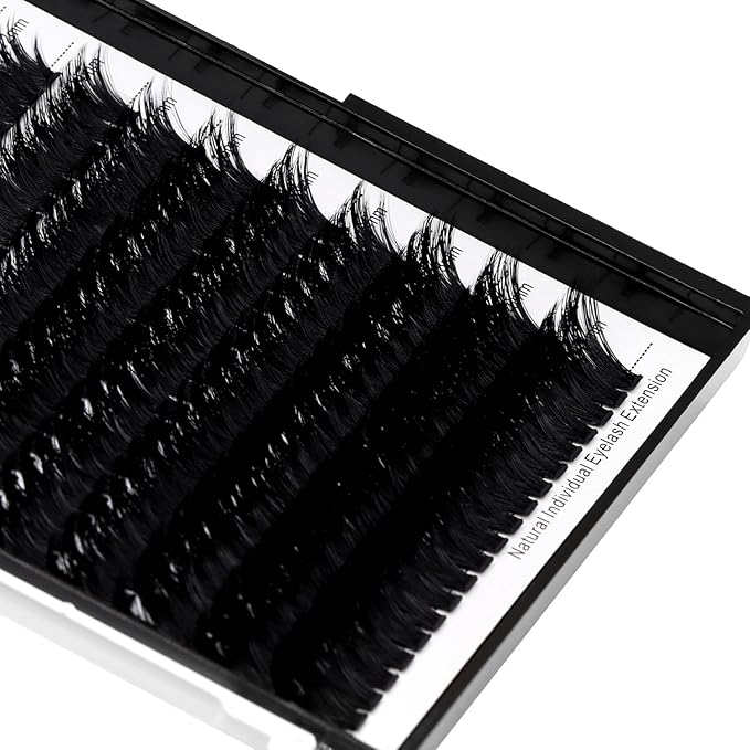 8-22mm to Choose 20D/40D/60D/80D/100D Individual False Eyelashes Makeup Cluster Eyelashes Thickness 0.07mm D Curl Natural long Black Soft 3D Eye Lashes Extensions (100D-12-14-16-18MM Kit)
