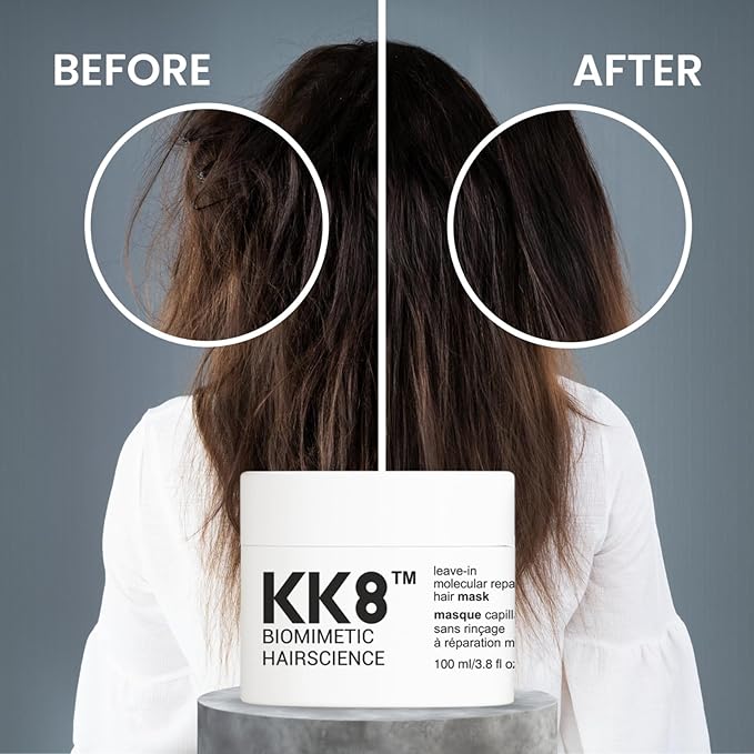 KK8 Biomimetic HairScience Leave-In Molecular Repair Hair Mask, Professional Strength Treatment for Frizz Control and Breakage, 500g/17.6 oz