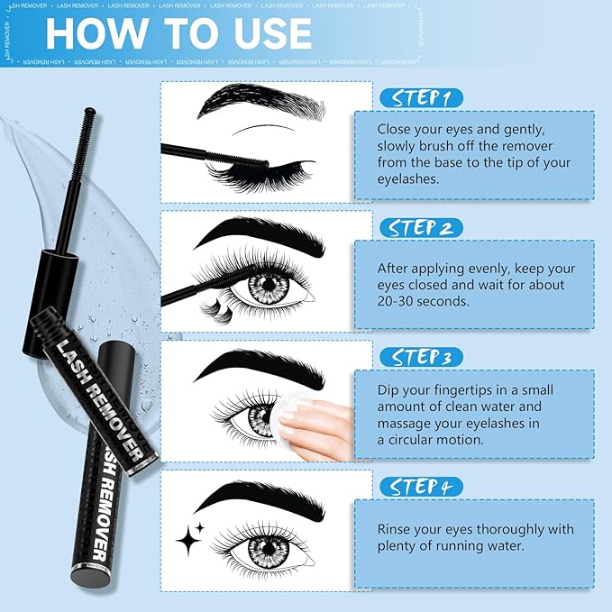 KEVKEV Lash Remover For Lash Extensions 5ml Lash Cluster Remover Oil Texture Lash Remover Gentle Quick Removal,No Residue,Clear Lash Glue Remover DIY Lash Extension Remover at Home