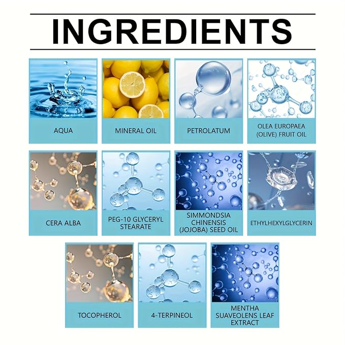 HANCHOBIT Mint cooling Lip Mask Lip Moisturizer - Lip Mask Overnight - Moisturizing Lips Butter Balm with Hyaluronic Acid - Lip Sleeping Mask - Hidratante de Labios Care Products